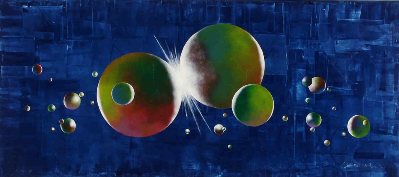 Bubbles (2002) / Öl a. L. / 100x200cm