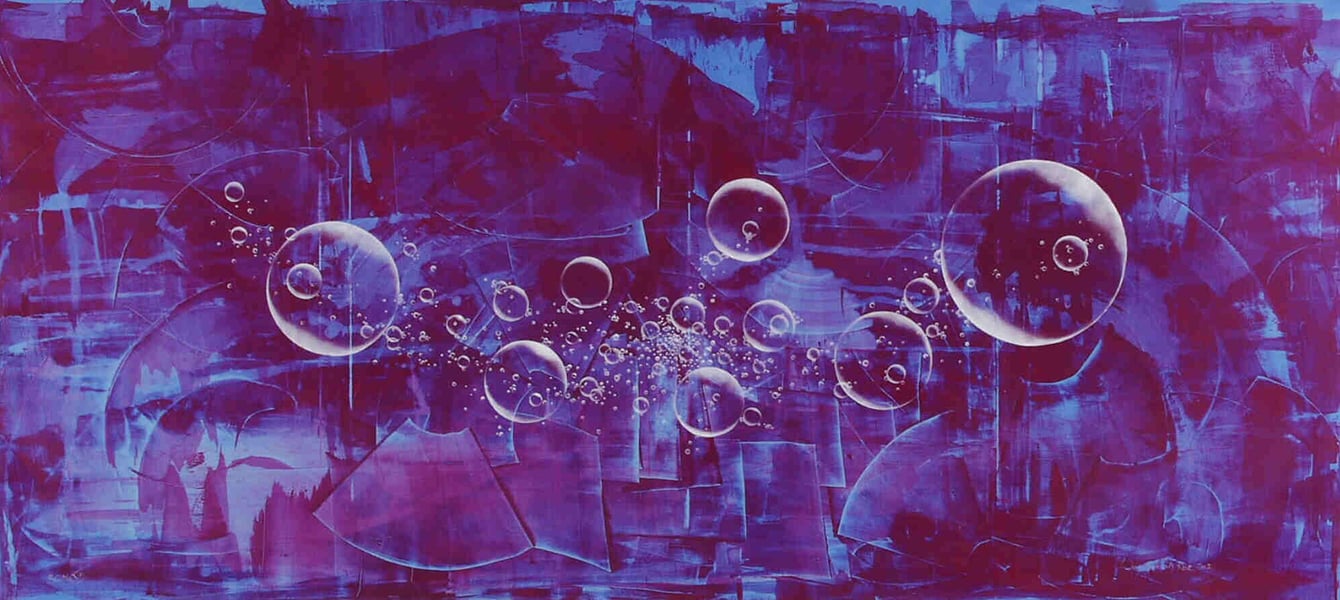 Bubbles (2002) / Öl a. L. / 100x200cm