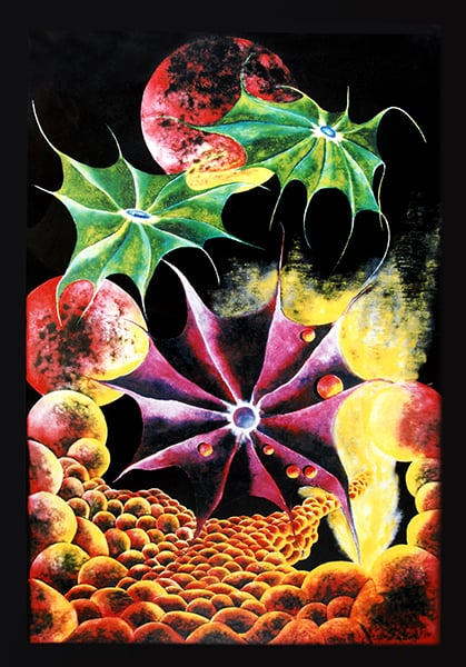 Mondblumen (1998) / Öl a. L. / 90x120cm